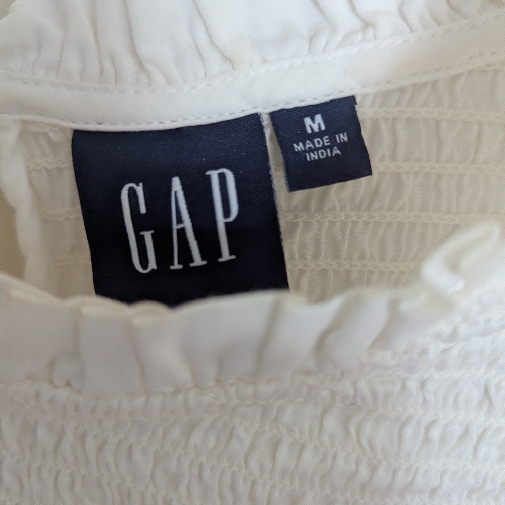 GAP White Ruffle Blouse - Picture 3 of 5